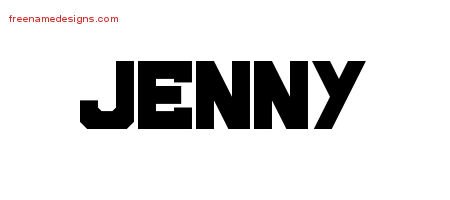 Jenny Titling Name Tattoo Designs