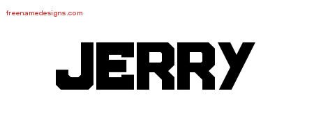 Jerry Titling Name Tattoo Designs