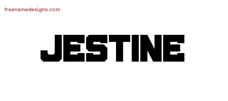 Jestine Titling Name Tattoo Designs