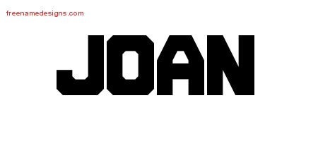 Joan Titling Name Tattoo Designs