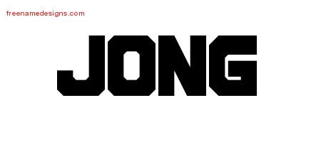 Jong Titling Name Tattoo Designs