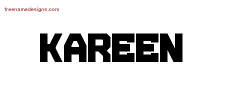 Kareen Titling Name Tattoo Designs