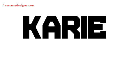Karie Titling Name Tattoo Designs