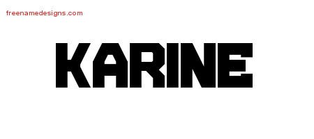 Karine Titling Name Tattoo Designs