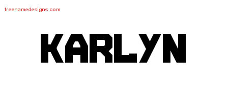 Karlyn Titling Name Tattoo Designs