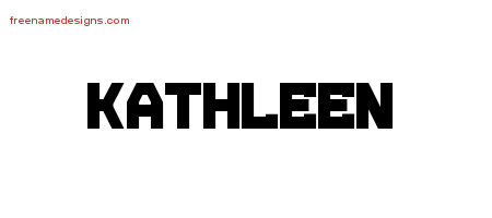 Kathleen Titling Name Tattoo Designs