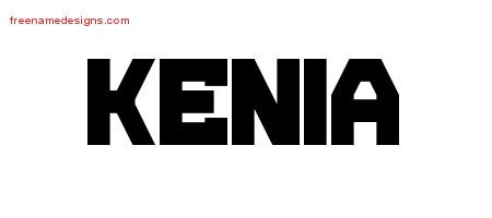 Kenia Titling Name Tattoo Designs