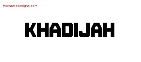 Khadijah Titling Name Tattoo Designs