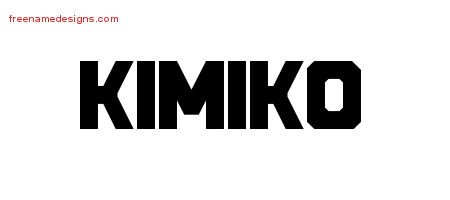 Kimiko Titling Name Tattoo Designs