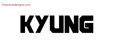 Kyung Titling Name Tattoo Designs