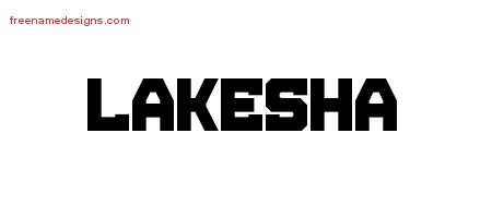 Lakesha Titling Name Tattoo Designs