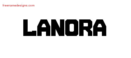 Lanora Titling Name Tattoo Designs