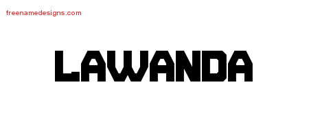 Lawanda Titling Name Tattoo Designs