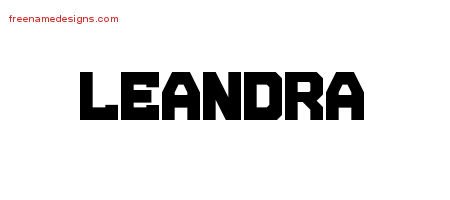 Leandra Titling Name Tattoo Designs