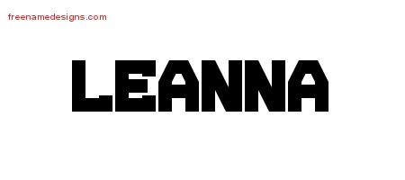 Leanna Titling Name Tattoo Designs