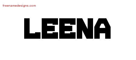 Leena Titling Name Tattoo Designs