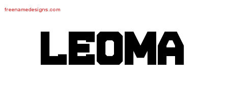 Leoma Titling Name Tattoo Designs