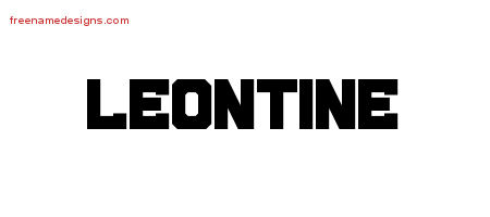 Leontine Titling Name Tattoo Designs