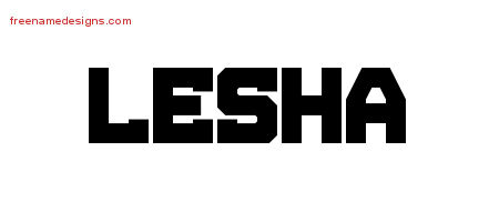 Lesha Titling Name Tattoo Designs