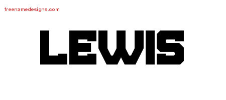 Lewis Titling Name Tattoo Designs
