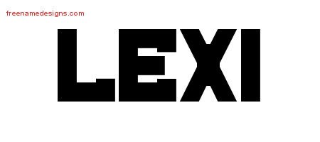 Lexi Titling Name Tattoo Designs