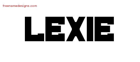 Lexie Titling Name Tattoo Designs