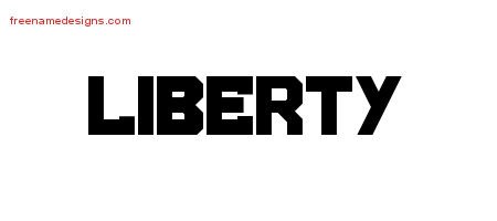 Liberty Titling Name Tattoo Designs