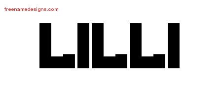 Lilli Titling Name Tattoo Designs
