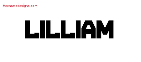 Lilliam Titling Name Tattoo Designs