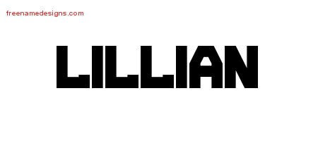 Lillian Titling Name Tattoo Designs