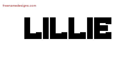 Lillie Titling Name Tattoo Designs