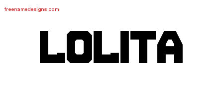 Lolita Titling Name Tattoo Designs