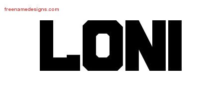 Loni Titling Name Tattoo Designs
