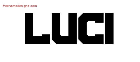 Luci Titling Name Tattoo Designs