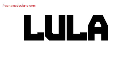 Lula Titling Name Tattoo Designs