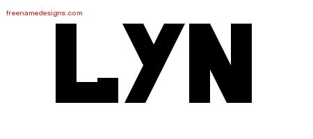 Lyn Titling Name Tattoo Designs