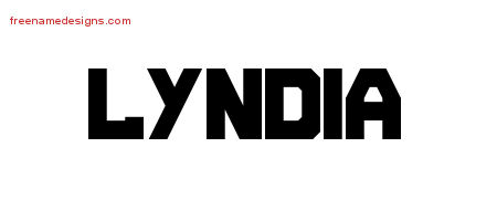 Lyndia Titling Name Tattoo Designs