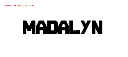 Madalyn Titling Name Tattoo Designs