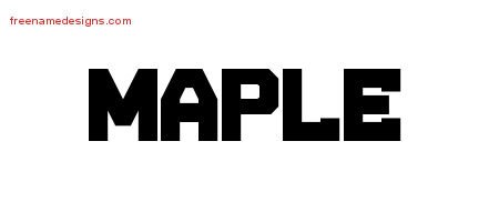 Maple Titling Name Tattoo Designs