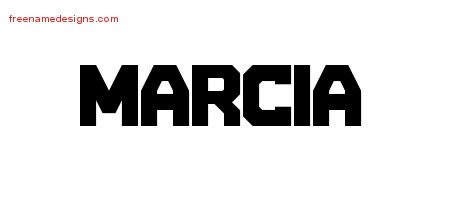Marcia Titling Name Tattoo Designs