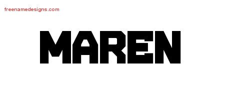 Maren Titling Name Tattoo Designs
