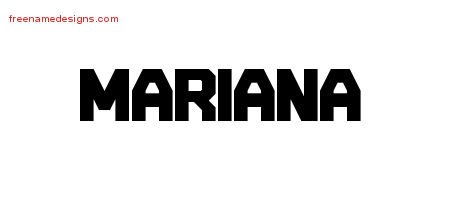 Mariana Titling Name Tattoo Designs
