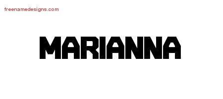 Marianna Titling Name Tattoo Designs