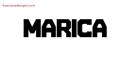 Marica Titling Name Tattoo Designs