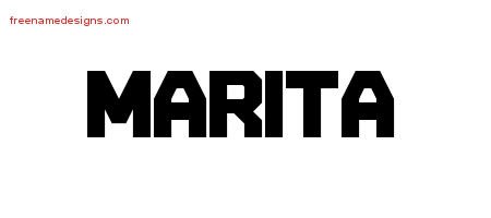 Marita Titling Name Tattoo Designs