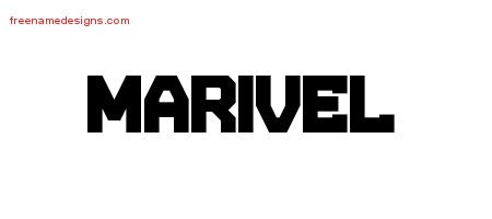 Marivel Titling Name Tattoo Designs