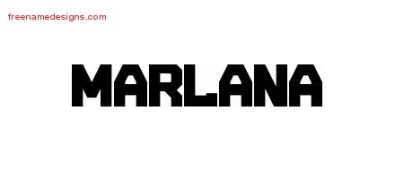 Marlana Titling Name Tattoo Designs