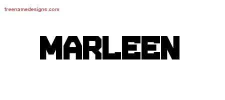 Marleen Titling Name Tattoo Designs