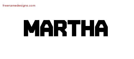 Martha Titling Name Tattoo Designs