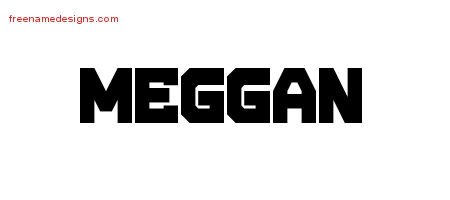 Meggan Titling Name Tattoo Designs